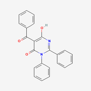 molecular formula C23H16N2O3 B1188915 5-benzoyl-6-hydroxy-2,3-diphenyl-4(3H)-pyrimidinone 