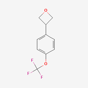 molecular formula C10H9F3O2 B11889171 3-(4-(Trifluoromethoxy)phenyl)oxetane 