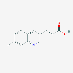 molecular formula C13H13NO2 B11889202 3-(7-Methylquinolin-3-yl)propanoic acid 