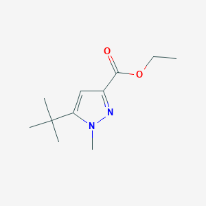 molecular formula C11H18N2O2 B11889282 Ethyl 5-(tert-butyl)-1-methyl-1H-pyrazole-3-carboxylate 