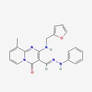 2-[(2-furylmethyl)amino]-9-methyl-4-oxo-4H-pyrido[1,2-a]pyrimidine-3-carbaldehyde phenylhydrazone