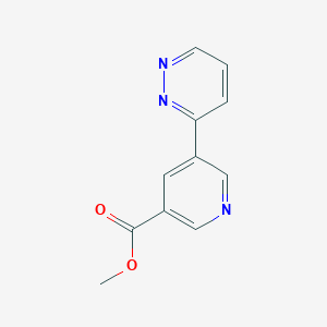 molecular formula C11H9N3O2 B11889313 Methyl 5-(pyridazin-3-yl)nicotinate CAS No. 1346687-38-4