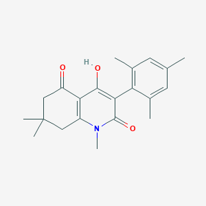 molecular formula C21H25NO3 B1188935 4-Hydroxy-1,7,7-trimethyl-3-(2,4,6-trimethylphenyl)-6,8-dihydroquinoline-2,5-dione 