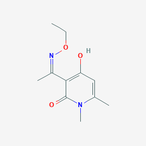 molecular formula C11H16N2O3 B1188936 3-(N-ethoxyethanimidoyl)-4-hydroxy-1,6-dimethylpyridin-2(1H)-one 