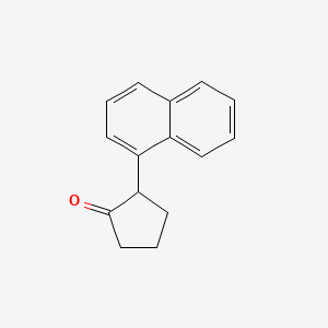 molecular formula C15H14O B11889364 2-(Naphthalen-1-yl)cyclopentanone 