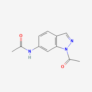 molecular formula C11H11N3O2 B11889373 N-(1-Acetyl-1H-indazol-6-yl)acetamide CAS No. 95091-98-8