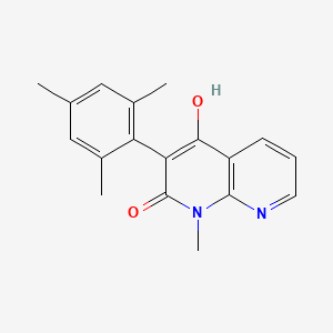 molecular formula C18H18N2O2 B1188938 4-hydroxy-3-mesityl-1-methyl[1,8]naphthyridin-2(1H)-one 