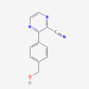 molecular formula C12H9N3O B11889477 3-(4-(Hydroxymethyl)phenyl)pyrazine-2-carbonitrile 