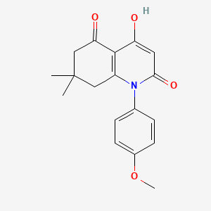molecular formula C18H19NO4 B1188952 4-hydroxy-1-(4-methoxyphenyl)-7,7-dimethyl-7,8-dihydro-2,5(1H,6H)-quinolinedione 