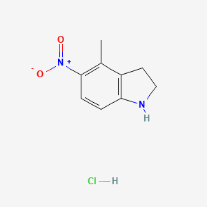 molecular formula C9H11ClN2O2 B11889528 4-Methyl-5-nitroindoline hydrochloride CAS No. 1956318-86-7