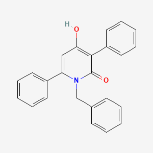 molecular formula C24H19NO2 B1188954 1-benzyl-4-hydroxy-3,6-diphenyl-2(1H)-pyridinone 
