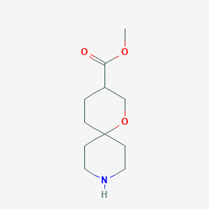 molecular formula C11H19NO3 B11889547 Methyl 1-oxa-9-azaspiro[5.5]undecane-3-carboxylate CAS No. 1356386-51-0