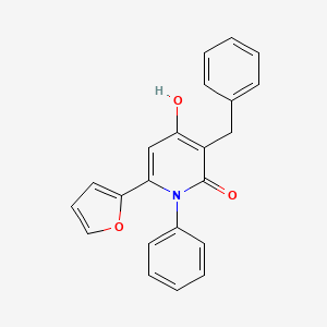 molecular formula C22H17NO3 B1188958 3-benzyl-6-(2-furyl)-4-hydroxy-1-phenyl-2(1H)-pyridinone 