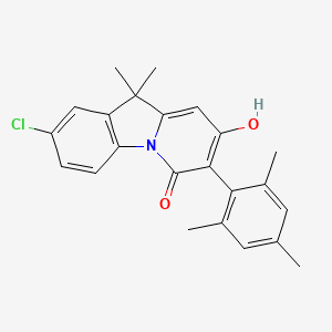 molecular formula C23H22ClNO2 B1188965 2-chloro-8-hydroxy-7-mesityl-10,10-dimethylpyrido[1,2-a]indol-6(10H)-one 