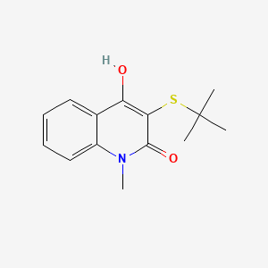 molecular formula C14H17NO2S B1188972 3-(tert-butylsulfanyl)-4-hydroxy-1-methyl-2(1H)-quinolinone 