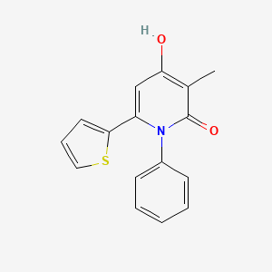 4-hydroxy-3-methyl-1-phenyl-6-(2-thienyl)-2(1H)-pyridinone