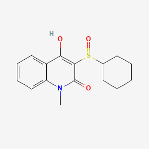 molecular formula C16H19NO3S B1188984 3-(cyclohexylsulfinyl)-4-hydroxy-1-methyl-2(1H)-quinolinone 