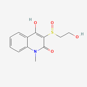 molecular formula C12H13NO4S B1188986 4-hydroxy-3-[(2-hydroxyethyl)sulfinyl]-1-methyl-2(1H)-quinolinone 