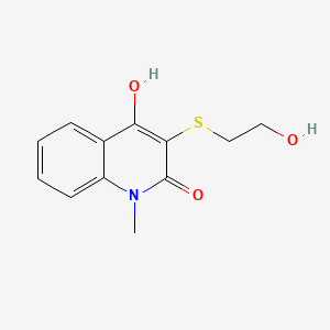 molecular formula C12H13NO3S B1188987 4-hydroxy-3-[(2-hydroxyethyl)sulfanyl]-1-methyl-2(1H)-quinolinone 