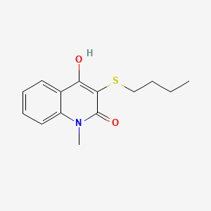 molecular formula C14H17NO2S B1188988 3-(butylsulfanyl)-4-hydroxy-1-methyl-2(1H)-quinolinone 