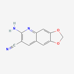 1,3-Dioxolo[4,5-g]quinoline-7-carbonitrile, 6-amino-