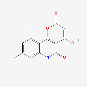 molecular formula C15H13NO4 B1188993 4-hydroxy-6,8,10-trimethyl-2H-pyrano[3,2-c]quinoline-2,5(6H)-dione 