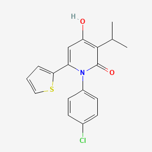 1-(4-Chlorophenyl)-3-isopropyl-6-(2-thienyl)-4-hydroxypyridine-2(1H)-one