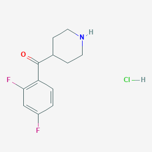 molecular formula C12H14ClF2NO B118900 4-(2,4-二氟苯甲酰)哌啶盐酸盐 CAS No. 106266-04-0
