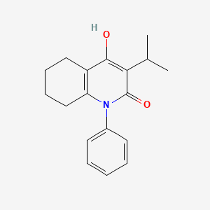 molecular formula C18H21NO2 B1189000 4-hydroxy-3-isopropyl-1-phenyl-5,6,7,8-tetrahydro-2(1H)-quinolinone 