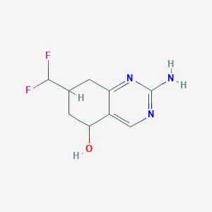 2-Amino-7-(difluoromethyl)-5,6,7,8-tetrahydroquinazolin-5-ol