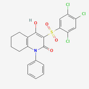5,6,7,8-Tetrahydro-4-hydroxy-3-(2,4,5-trichlorophenylsulfonyl)-1-phenylquinoline-2(1H)-one