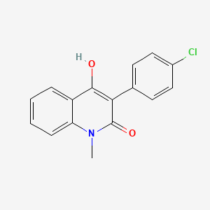 molecular formula C16H12ClNO2 B1189012 3-(4-chlorophenyl)-4-hydroxy-1-methyl-2(1H)-quinolinone 
