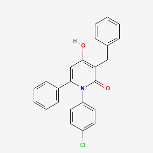 molecular formula C24H18ClNO2 B1189018 3-benzyl-1-(4-chlorophenyl)-4-hydroxy-6-phenyl-2(1H)-pyridinone 