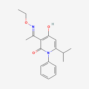 molecular formula C18H22N2O3 B1189022 3-(N-ethoxyethanimidoyl)-4-hydroxy-6-isopropyl-1-phenyl-2(1H)-pyridinone 
