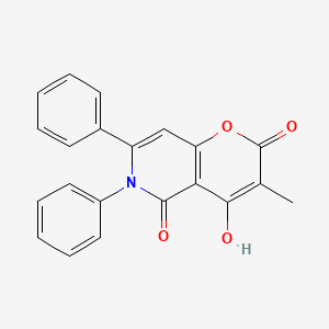 molecular formula C21H15NO4 B1189023 4-hydroxy-3-methyl-6,7-diphenyl-2H-pyrano[3,2-c]pyridine-2,5(6H)-dione 
