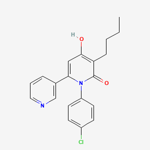 molecular formula C20H19ClN2O2 B1189027 1-(4-Chlorophenyl)-3-butyl-6-(3-pyridyl)-4-hydroxypyridine-2(1H)-one 