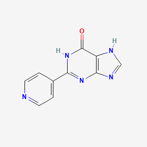 molecular formula C10H7N5O B11890292 2-(Pyridin-4-yl)-1H-purin-6(9H)-one 