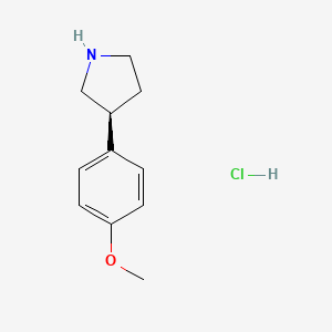 molecular formula C11H16ClNO B11890343 (s)-3-(4-Methoxyphenyl)pyrrolidine hydrochloride 