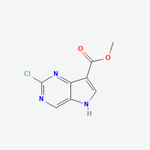 Methyl 2-chloro-5H-pyrrolo[3,2-d]pyrimidine-7-carboxylate