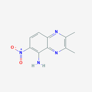 molecular formula C10H10N4O2 B11890504 2,3-Dimethyl-6-nitroquinoxalin-5-amine CAS No. 57436-92-7