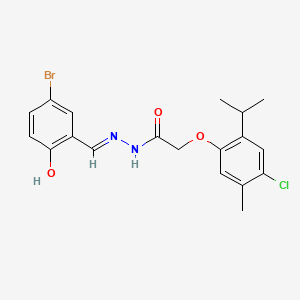 molecular formula C19H20BrClN2O3 B1189055 N'-(5-bromo-2-hydroxybenzylidene)-2-(4-chloro-2-isopropyl-5-methylphenoxy)acetohydrazide 