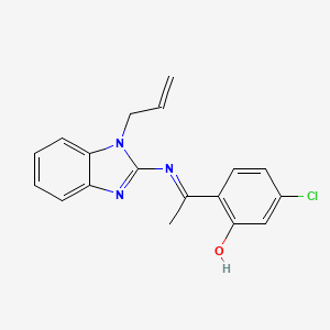 molecular formula C18H16ClN3O B1189059 2-[N-(1-allyl-1H-benzimidazol-2-yl)ethanimidoyl]-5-chlorophenol 