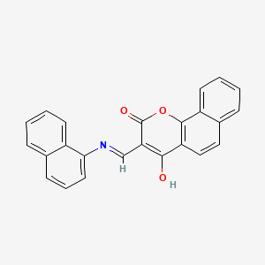 4-hydroxy-3-[(1-naphthylimino)methyl]-2H-benzo[h]chromen-2-one