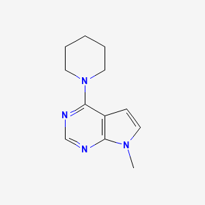 molecular formula C12H16N4 B11890826 7-methyl-4-(piperidin-1-yl)-7H-pyrrolo[2,3-d]pyrimidine 