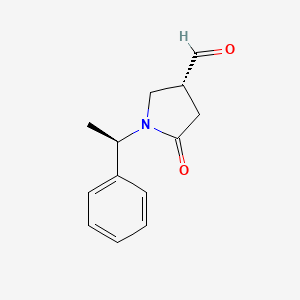 molecular formula C13H15NO2 B11890887 (R)-5-Oxo-1-((R)-1-phenylethyl)pyrrolidine-3-carbaldehyde CAS No. 252051-12-0