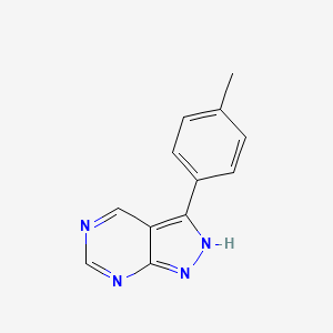 molecular formula C12H10N4 B11890894 3-(p-Tolyl)-1H-pyrazolo[3,4-d]pyrimidine 