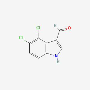 molecular formula C9H5Cl2NO B11890996 4,5-Dichloro-1H-indole-3-carbaldehyde 