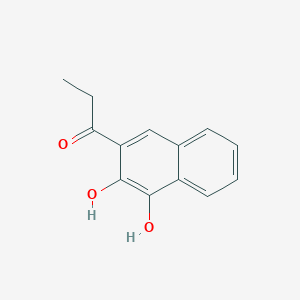 molecular formula C13H12O3 B11891000 1-Propanone, 1-(3,4-dihydroxy-2-naphthalenyl)- CAS No. 61983-10-6