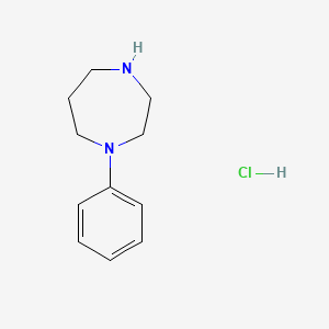 molecular formula C11H17ClN2 B11891019 1-Phenyl-1,4-diazepane hydrochloride 