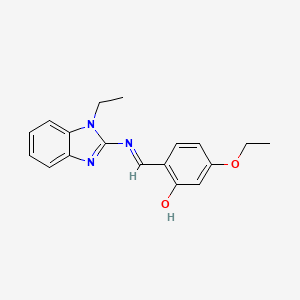 5-ethoxy-2-{[(1-ethyl-1H-benzimidazol-2-yl)imino]methyl}phenol